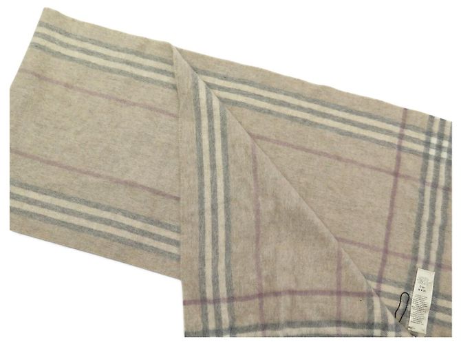 NUEVO BUFANDA BURBERRY CHECK CLÁSICO ESTAMPADO TARTAN CACHMIRE Y LANA SCARF - vista 4