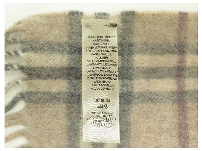 NUEVO BUFANDA BURBERRY CHECK CLÁSICO ESTAMPADO TARTAN CACHMIRE Y LANA SCARF - vista 5