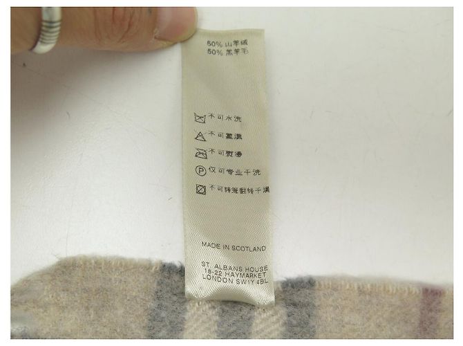 NUEVO BUFANDA BURBERRY CHECK CLÁSICO ESTAMPADO TARTAN CACHMIRE Y LANA SCARF - vista 6