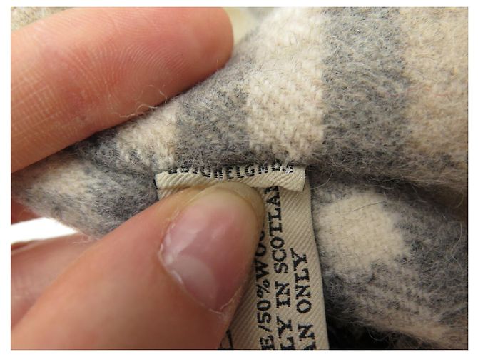 NUEVO BUFANDA BURBERRY CHECK CLÁSICO ESTAMPADO TARTAN CACHMIRE Y LANA SCARF - vista 8