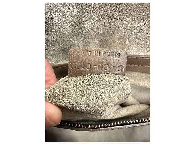 Céline Sac Cabas Celine Luggage Phantom en cuir marron - vue 12