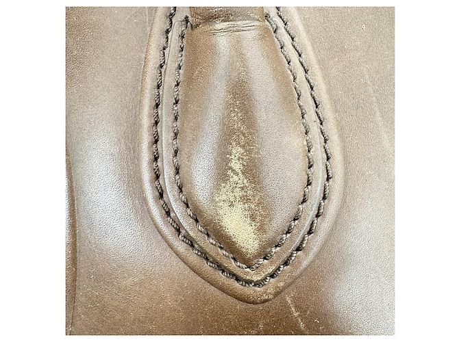Céline Sac Cabas Celine Luggage Phantom en cuir marron - vue 2