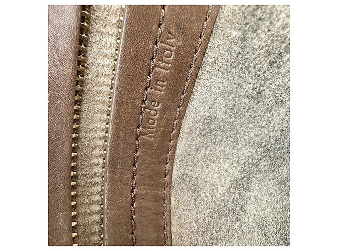Céline Sac Cabas Celine Luggage Phantom en cuir marron - vue 4