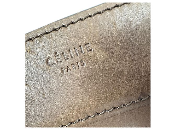 Céline Sac Cabas Celine Luggage Phantom en cuir marron - vue 6