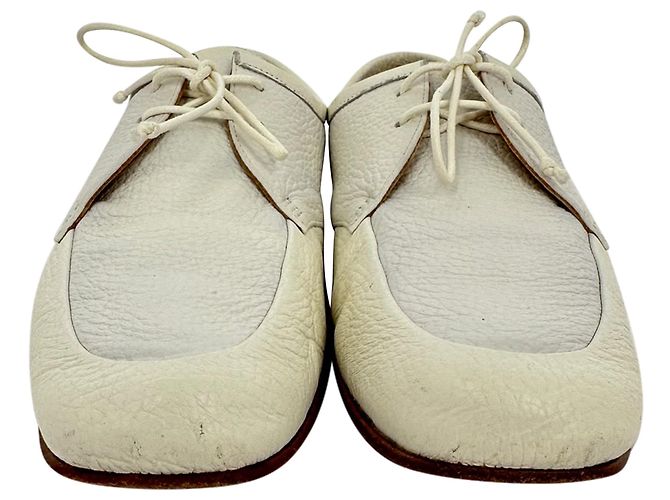 Gabriela Hearst Scarpe Derby Gabriel Hearst in pelle bianca - vista 3