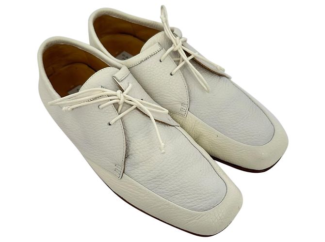 Gabriela Hearst Scarpe Derby Gabriel Hearst in pelle bianca - vista 6