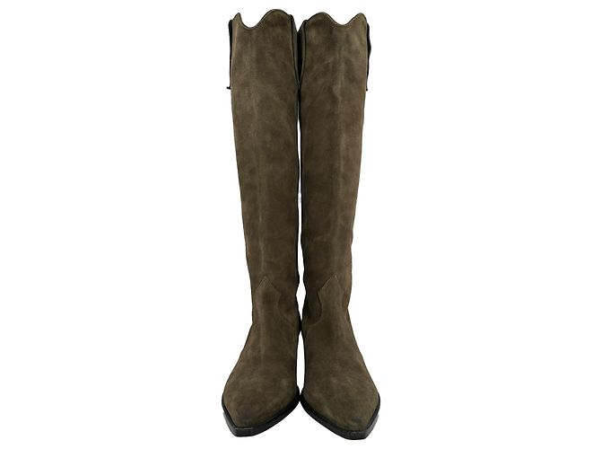 Isabel Marant Denvee Knee-High Boots in Brown Suede - view 2