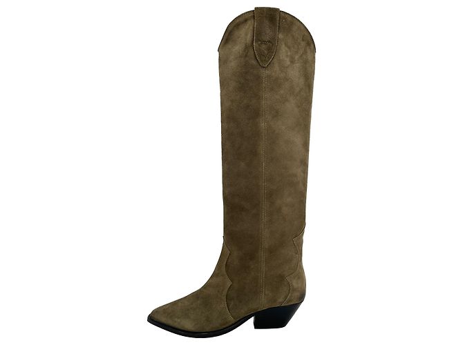 Isabel Marant Denvee Knee-High Boots in Brown Suede - view 6
