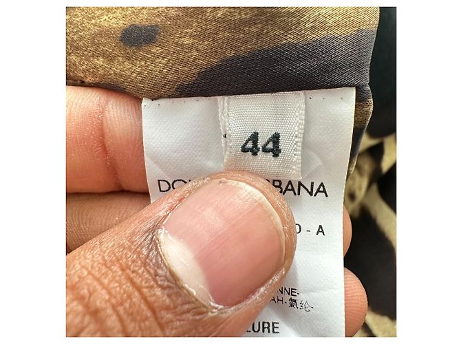 Gonna a tubino Dolce & Gabbana con stampa leopardata in seta multicolore - vista 8