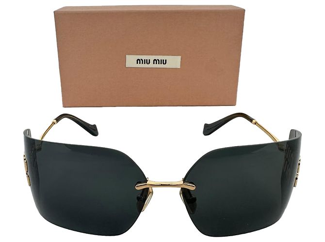Gafas de sol Miu Miu MU 54YS Runway en plástico negro - vista 11