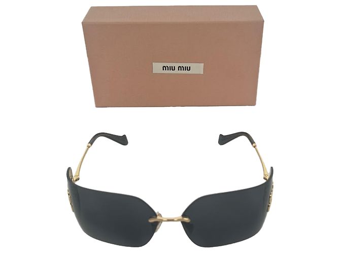 Gafas de sol Miu Miu MU 54YS Runway en plástico negro - vista 12