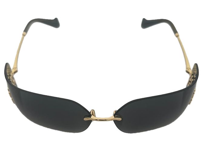 Gafas de sol Miu Miu MU 54YS Runway en plástico negro - vista 2