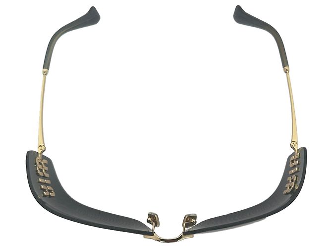 Gafas de sol Miu Miu MU 54YS Runway en plástico negro - vista 3