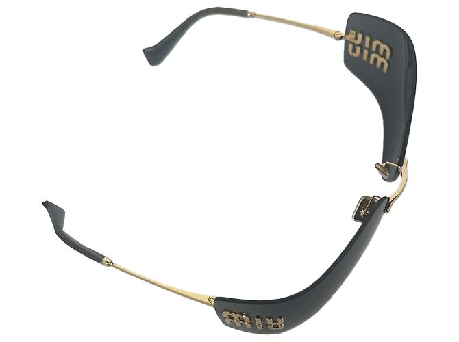 Gafas de sol Miu Miu MU 54YS Runway en plástico negro - vista 4