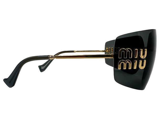 Gafas de sol Miu Miu MU 54YS Runway en plástico negro - vista 5