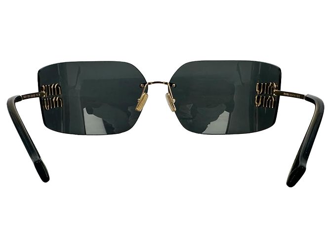 Gafas de sol Miu Miu MU 54YS Runway en plástico negro - vista 6