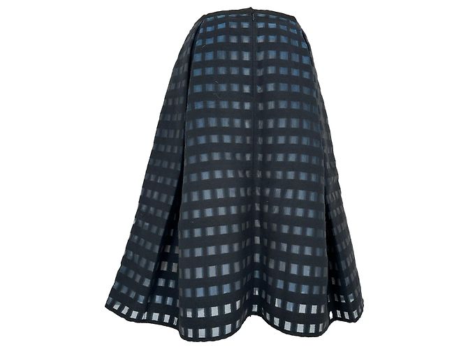 Falda acampanada Erdem 2015 Ina Fil-Coupé en acrílico azul marino - vista 3