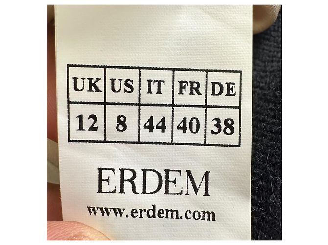 Falda acampanada Erdem 2015 Ina Fil-Coupé en acrílico azul marino - vista 8