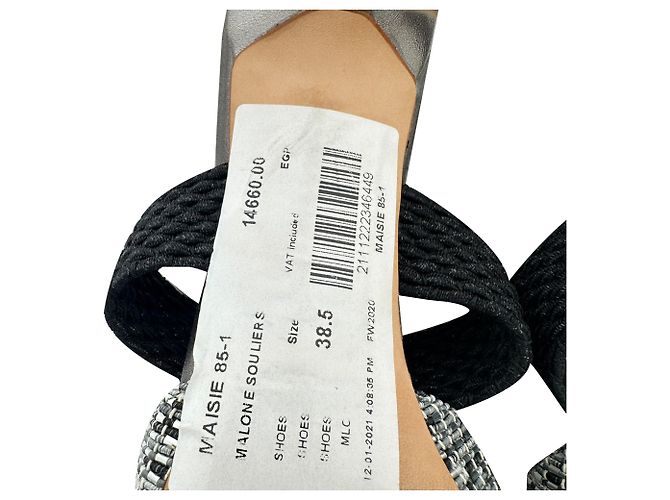 Autre Marque Mules Maisie Malone Souliers in cotone grigio - vista 12