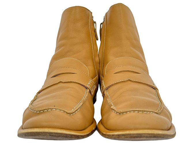Stivaletti ibridi Penny Loafer Loewe in pelle Tan - vista 2