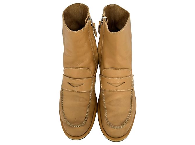 Stivaletti ibridi Penny Loafer Loewe in pelle Tan - vista 4
