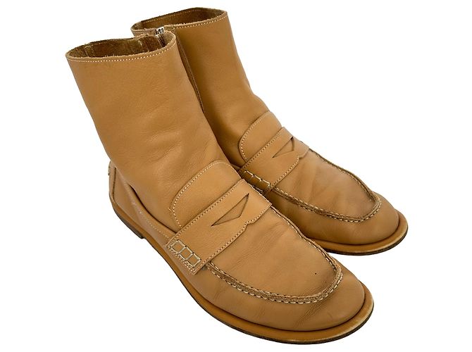 Stivaletti ibridi Penny Loafer Loewe in pelle Tan - vista 5