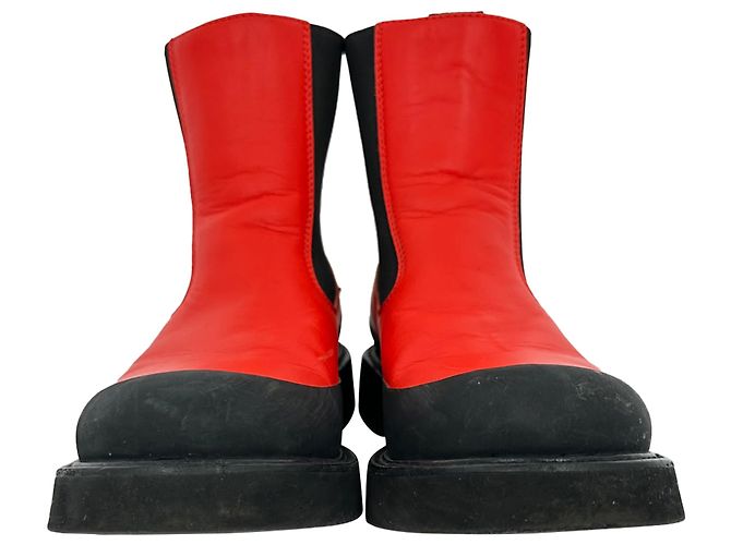 Edge Céline Celine Chelsea Boots aus rotem Leder - Ansicht 2
