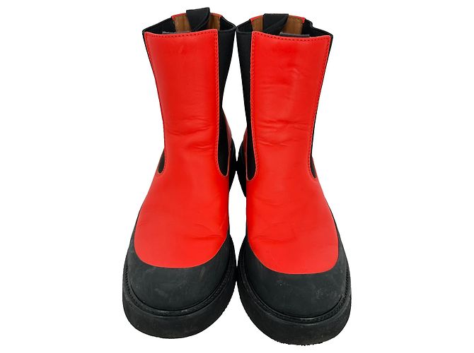 Edge Céline Celine Chelsea Boots aus rotem Leder - Ansicht 3