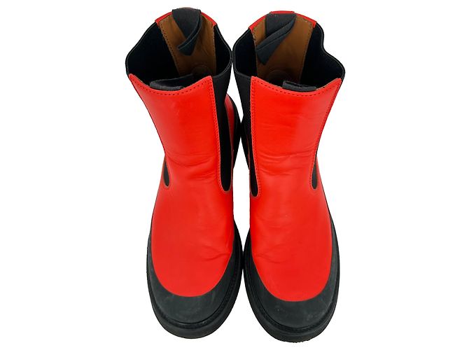 Edge Céline Celine Chelsea Boots aus rotem Leder - Ansicht 4
