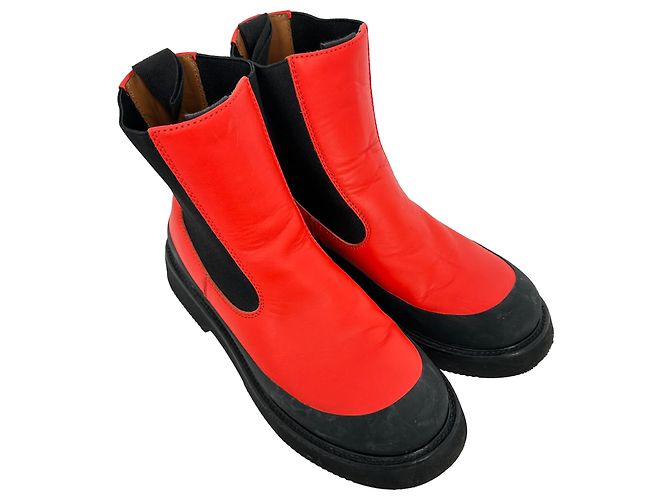 Edge Céline Celine Chelsea Boots aus rotem Leder - Ansicht 5