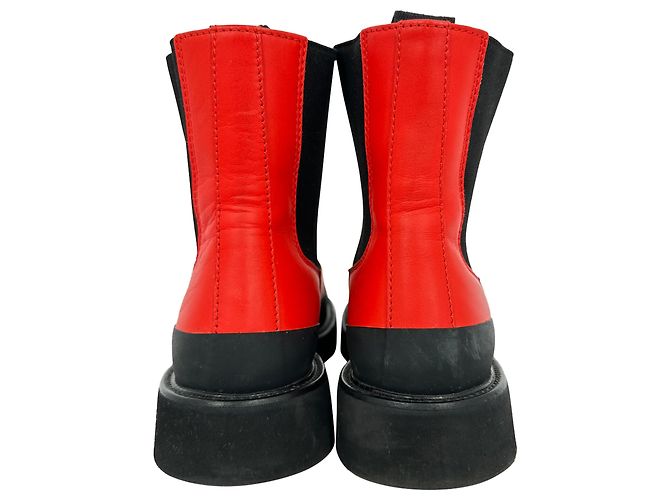 Edge Céline Celine Chelsea Boots aus rotem Leder - Ansicht 6