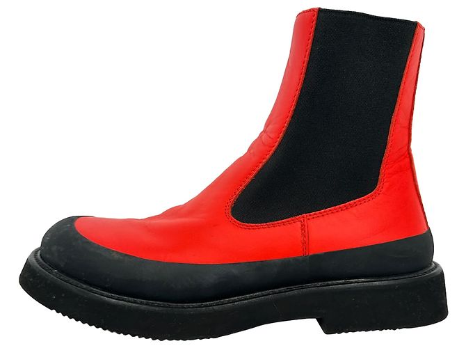 Edge Céline Celine Chelsea Boots aus rotem Leder - Ansicht 7