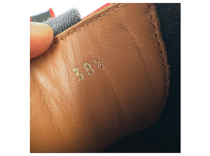 Edge Céline Celine Chelsea Boots aus rotem Leder - Ansicht 9