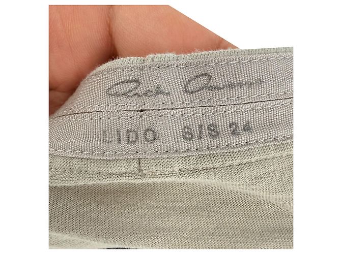 Saia assimétrica drapeada com fenda Rick Owens DRKSHDW em algodão cáqui - vista 4