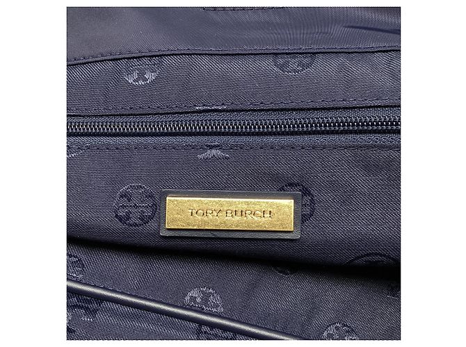 Borsa Tote Tory Burch Ella in poliestere blu navy - vista 13