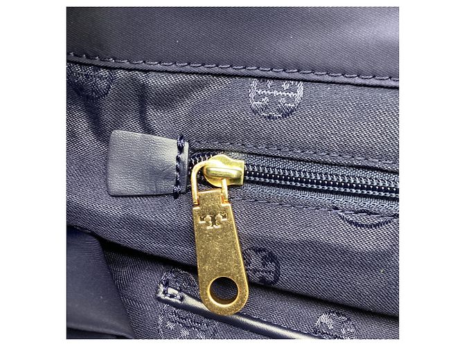 Borsa Tote Tory Burch Ella in poliestere blu navy - vista 9
