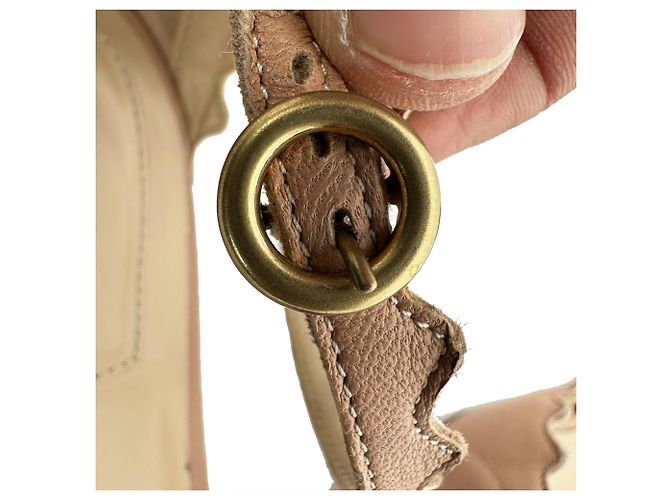 Chloé Lauren Ankle-Strap Ballet Flats in Tan Leather - view 10
