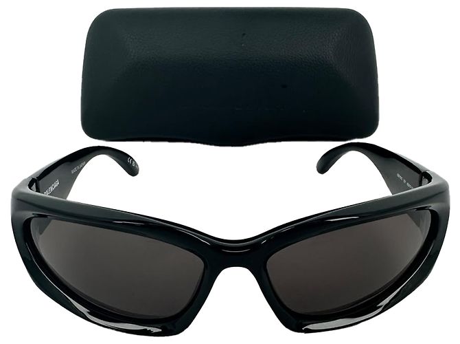 Everyday Gafas de sol Balenciaga Swift Oval (BB0157S) en acetato negro - vista 12