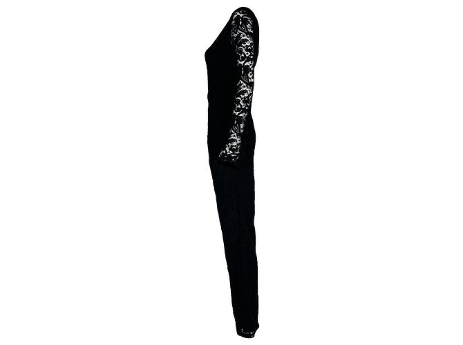 Mono asimétrico de viscosa negra con estampado de encaje Emilio Pucci - vista 2
