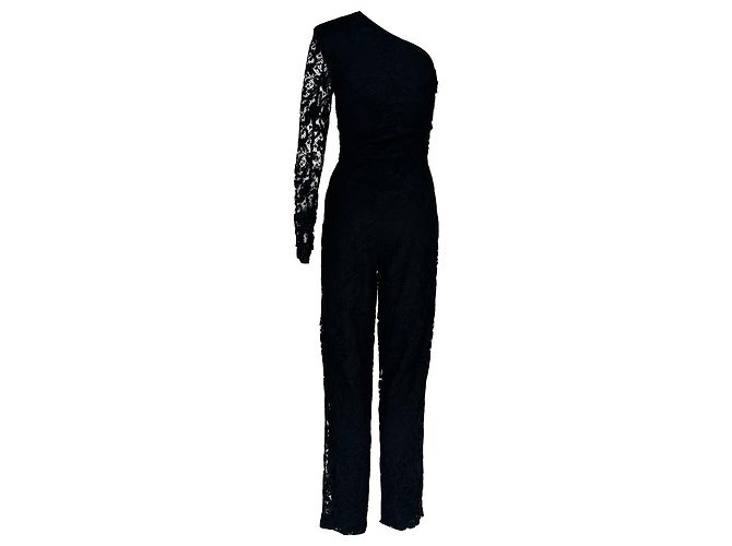 Mono asimétrico de viscosa negra con estampado de encaje Emilio Pucci - vista 3