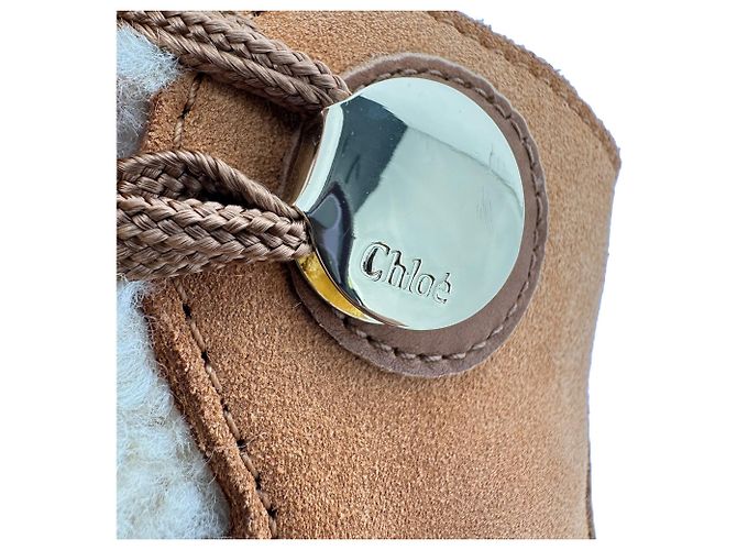 Chloé x SOREL Schneestiefel aus multicolorigem Wildleder - Ansicht 10