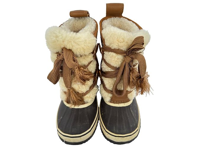 Chloé x SOREL Schneestiefel aus multicolorigem Wildleder - Ansicht 4