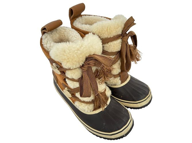 Chloé x SOREL Schneestiefel aus multicolorigem Wildleder - Ansicht 6