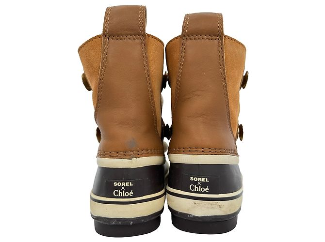 Chloé x SOREL Schneestiefel aus multicolorigem Wildleder - Ansicht 7