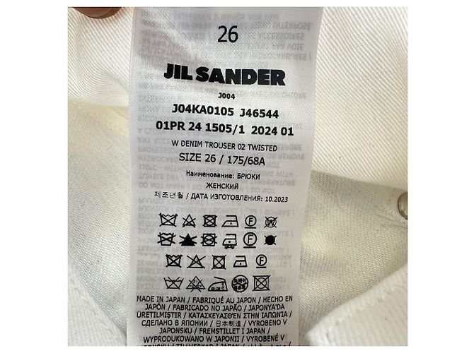 Vaqueros de denim Jil Sander en algodón blanco - vista 8