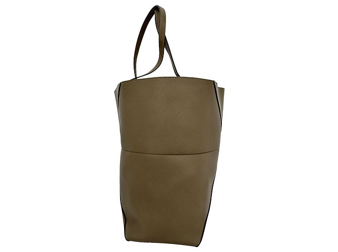 Borsa tote Loewe Medium Puzzle Fold Horizontal in pelle marrone - vista 2