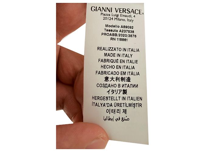 Vestido mini justo Versace em viscose preta - vista 4