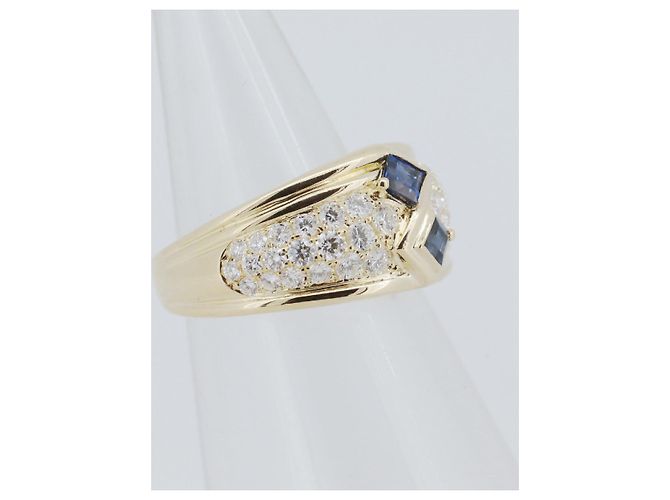 Autre Marque Queen Saphir Diamant Ring Au750 - Ansicht 2