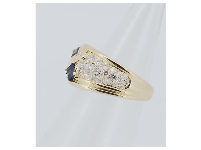 Autre Marque Queen Saphir Diamant Ring Au750 - Ansicht 3