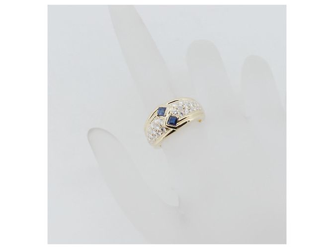 Autre Marque Queen Saphir Diamant Ring Au750 - Ansicht 7